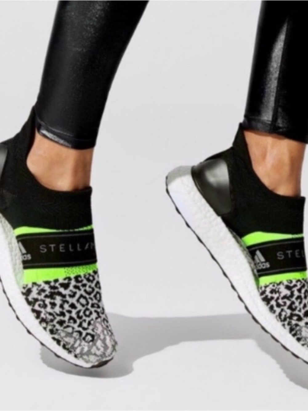 Stella McCartney X Adidas Ultraboost Womens trainers size 10 leopard solar green